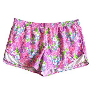 Lilly Pulitzer Luxletic Women's Sz XL Ocean Trail Athletic Floral Shorts